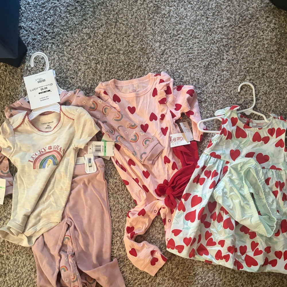 New with tags 18 months, baby girl, clothing haul lot bulk 18 months